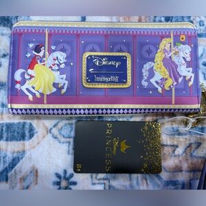 Loungefly Purple and Yellow Carousel Princess Wallet